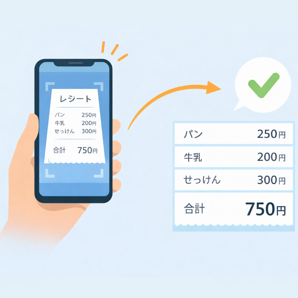 レシート読み取り機能